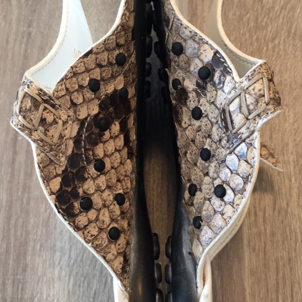 Tod’s Brown Python Leather Flat Sandals - image 8